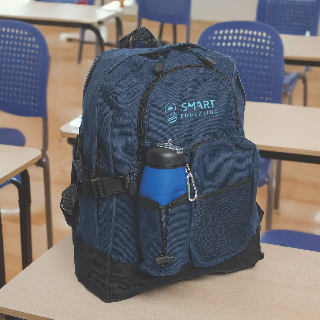 Backpack: 3 Zippered Compartments